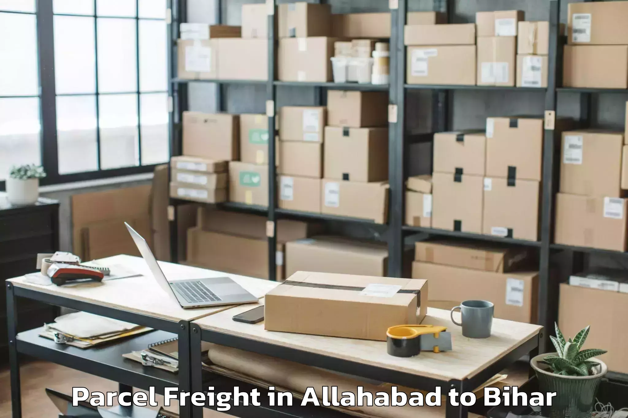 Book Allahabad to Lauria Nandangarh Parcel Freight Online